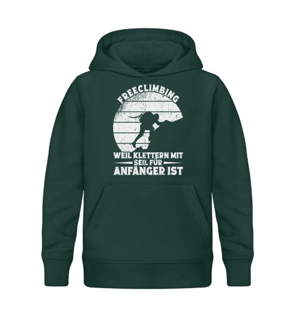 Klettern mit Seil ist für Anfänger  - Kinder Bio Hoodie Mode – Bild 5