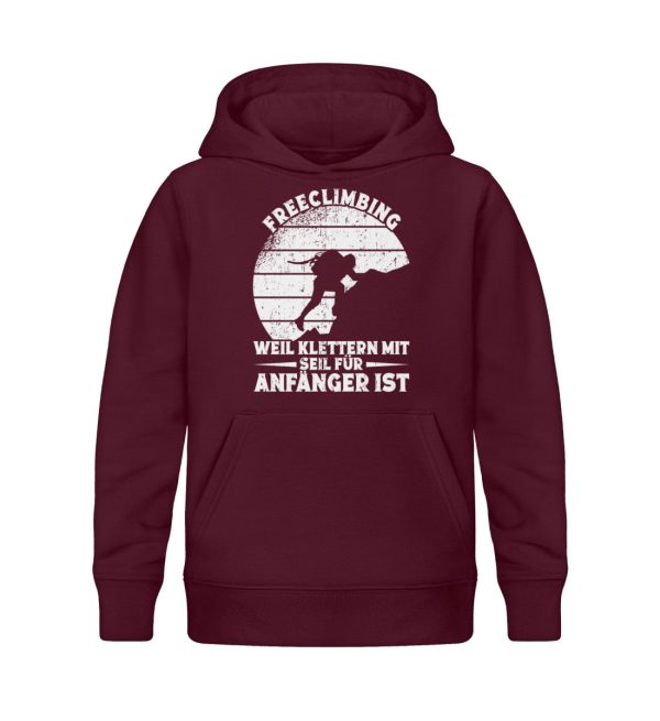 Klettern mit Seil ist für Anfänger  - Kinder Bio Hoodie Mode – Bild 3