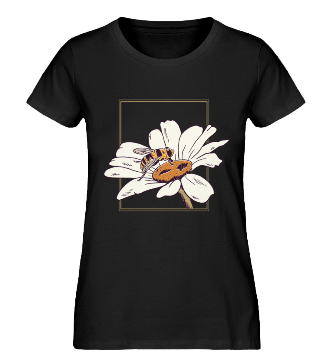 Biene mit Blume  – Damen Premium Bio Shirt Rabatt