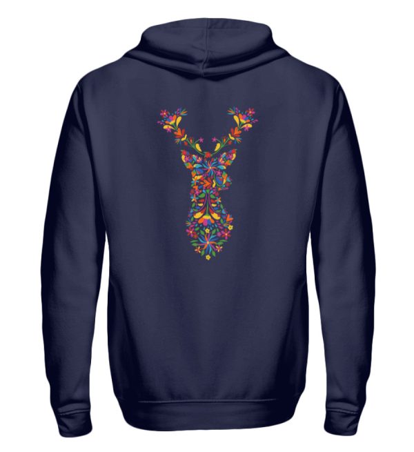 Blumen Hirsch  - Zip-Hoodie Online – Bild 2