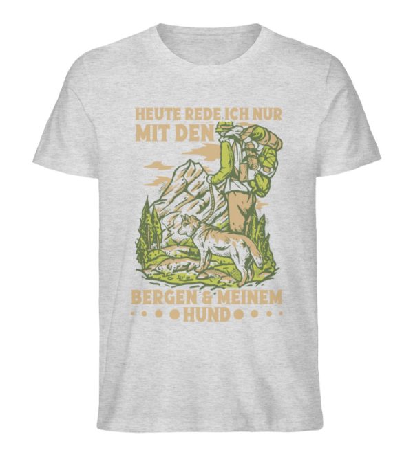 Ich rede nur mit Bergen und Hund  - Unisex Premium Bio Shirt Online-Verkauf – Bild 3