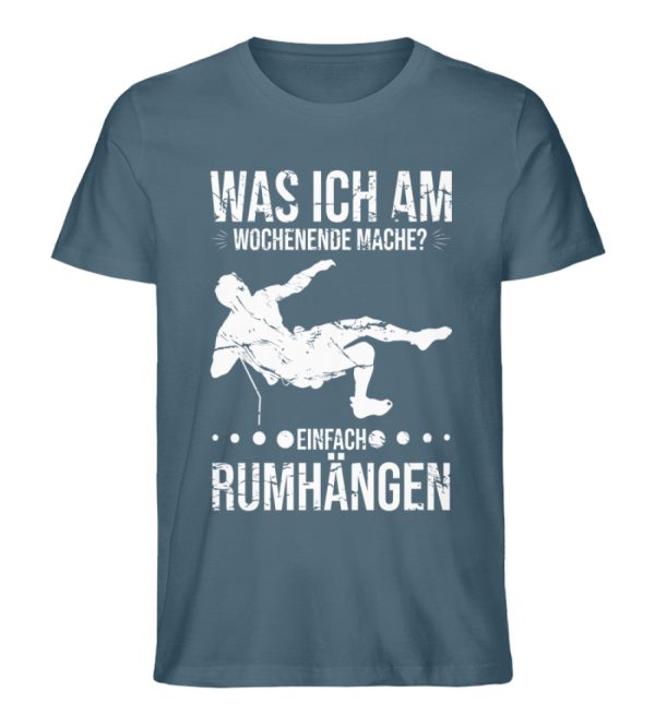 Am Wochenende rumhängen  - Unisex Premium Bio Shirt Verkauf – Bild 5