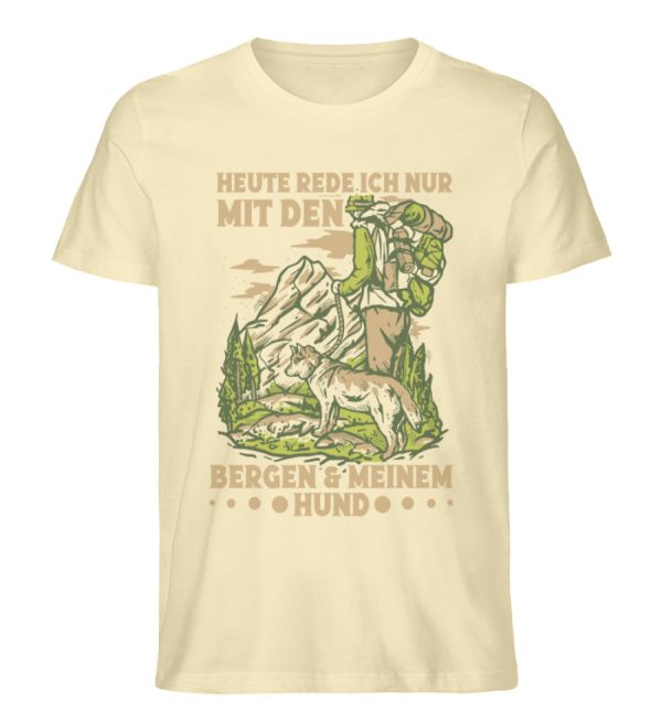 Ich rede nur mit Bergen und Hund  - Unisex Premium Bio Shirt Online-Verkauf – Bild 2