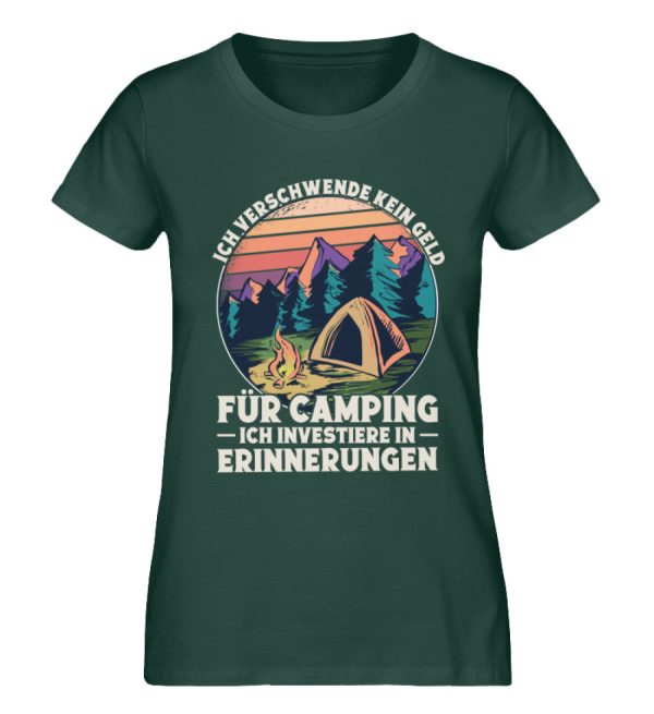 Ich investiere in Erinnerungen Camping  - Damen Premium Bio Shirt Schn?ppchen – Bild 5