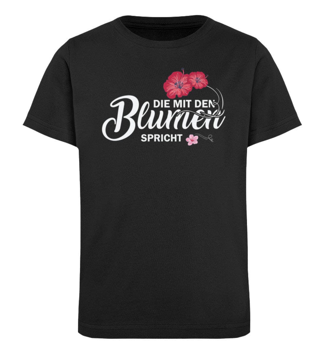 Die mit den Blumen spricht – Kinder Bio Shirt Im Angebot