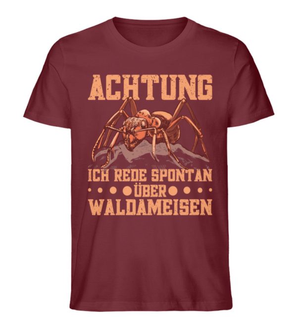Achtung rede spontan über Waldameisen  - Unisex Premium Bio Shirt Verkauf – Bild 4