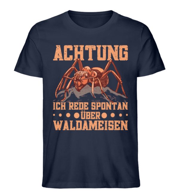 Achtung rede spontan über Waldameisen  - Unisex Premium Bio Shirt Verkauf – Bild 2