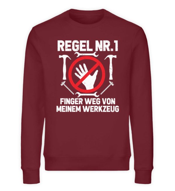 Finger weg von meinem Werkzeug  - Unisex Bio Sweatshirt Online – Bild 3