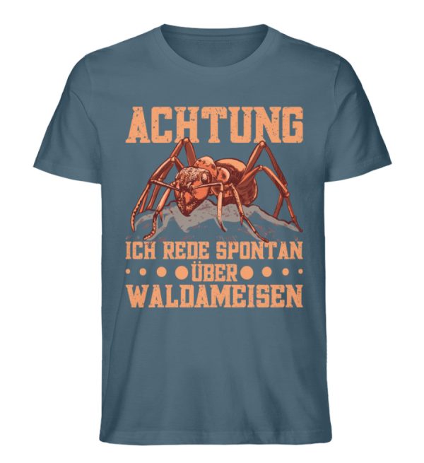 Achtung rede spontan über Waldameisen  - Unisex Premium Bio Shirt Verkauf – Bild 5