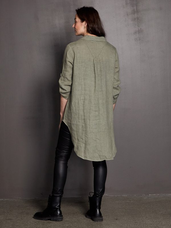 POLETTE linen tunic - Army Online-Verkauf – Bild 5