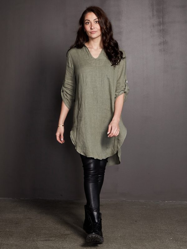 POLETTE linen tunic - Army Online-Verkauf – Bild 3