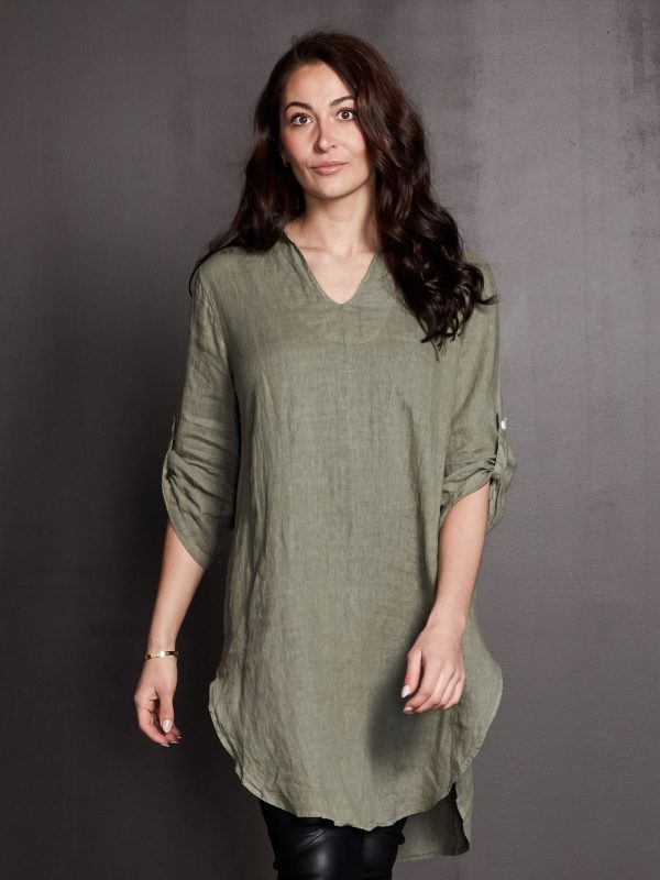 POLETTE linen tunic - Army Online-Verkauf – Bild 2