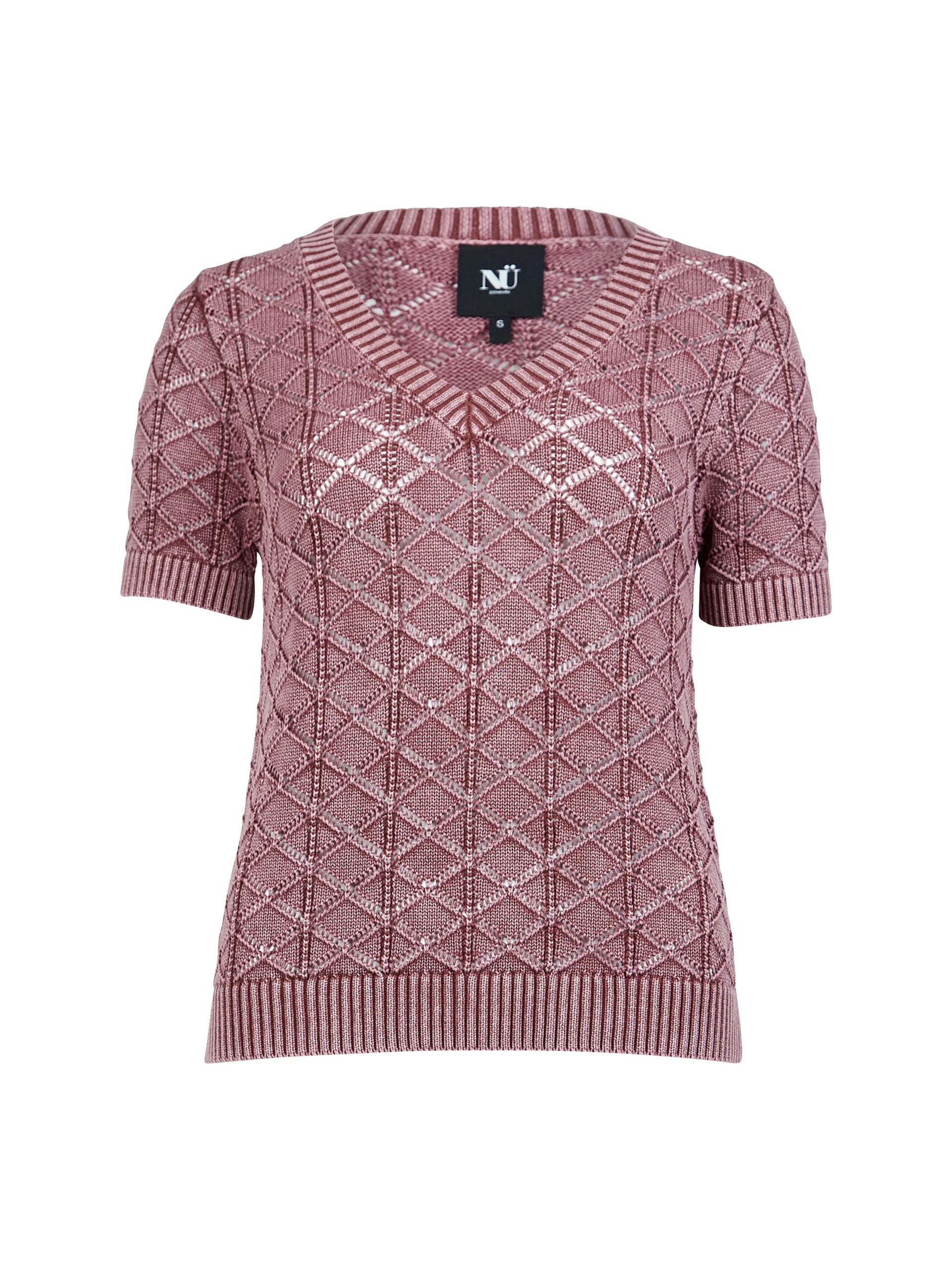 YEO s s knit blouse – Berry red Rabatt