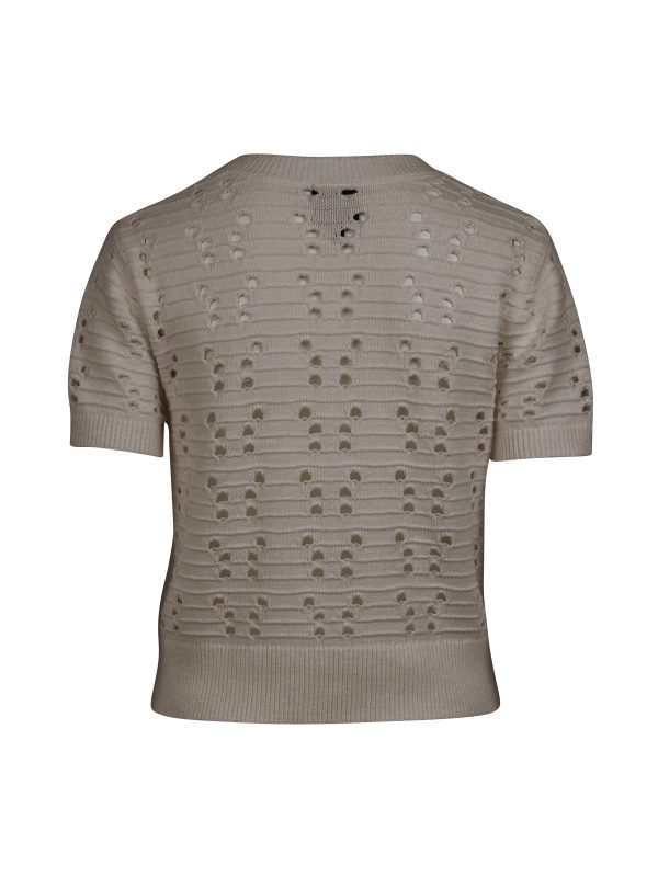 YAFFA s s knit blouse - Mud Mode – Bild 2